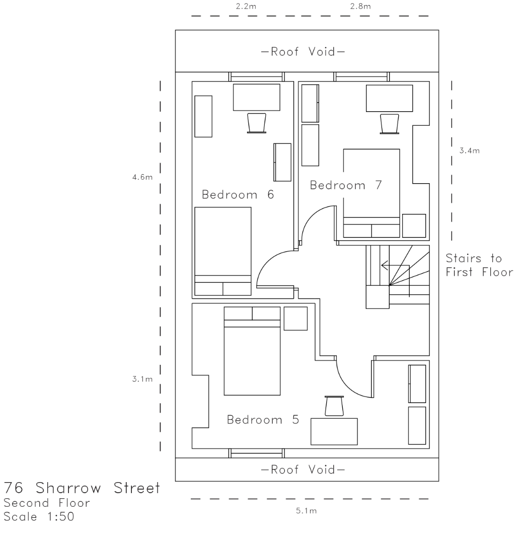 Student Lets Sheffield - Second Floor